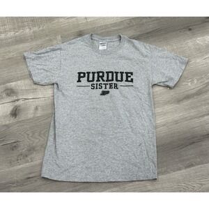 Purdue University Sister Gray Short Sleeve T-shirt Size S Boiler‎ Up EUC